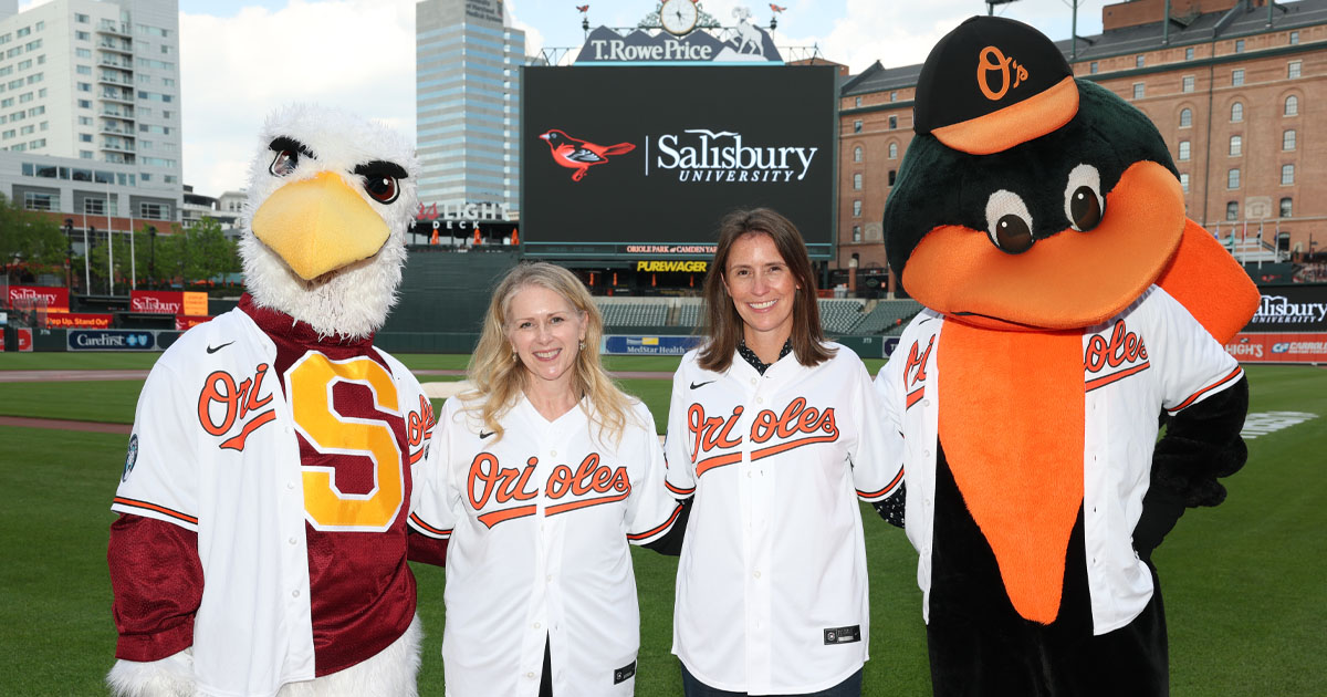 SU and Orioles representatives at Oriole Park at Camden Yards